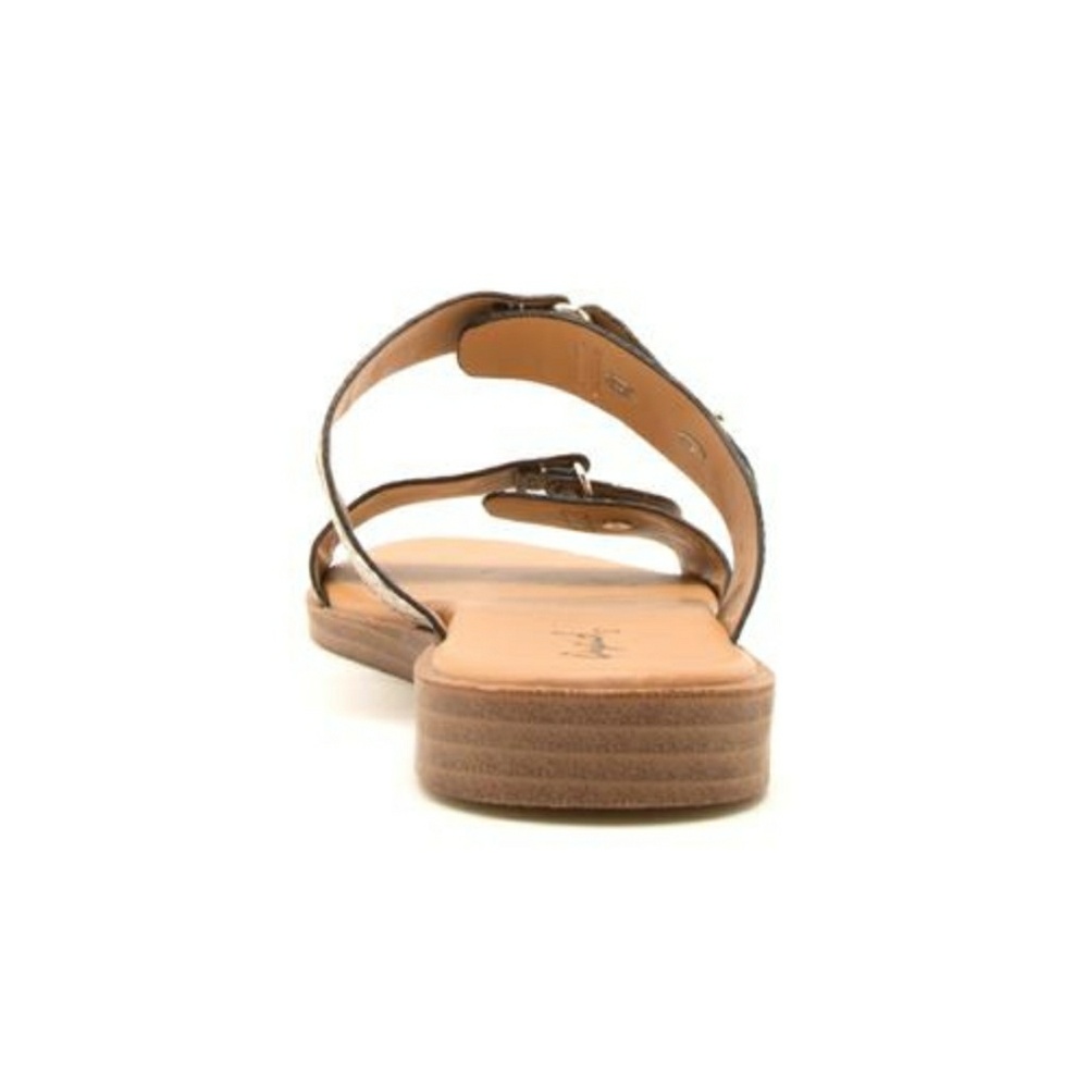 Snake Print Comfy Adjustable Band Sandals - Picture 3 of 6